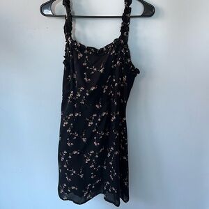 Lulus Floral Black Sleeveless Dress